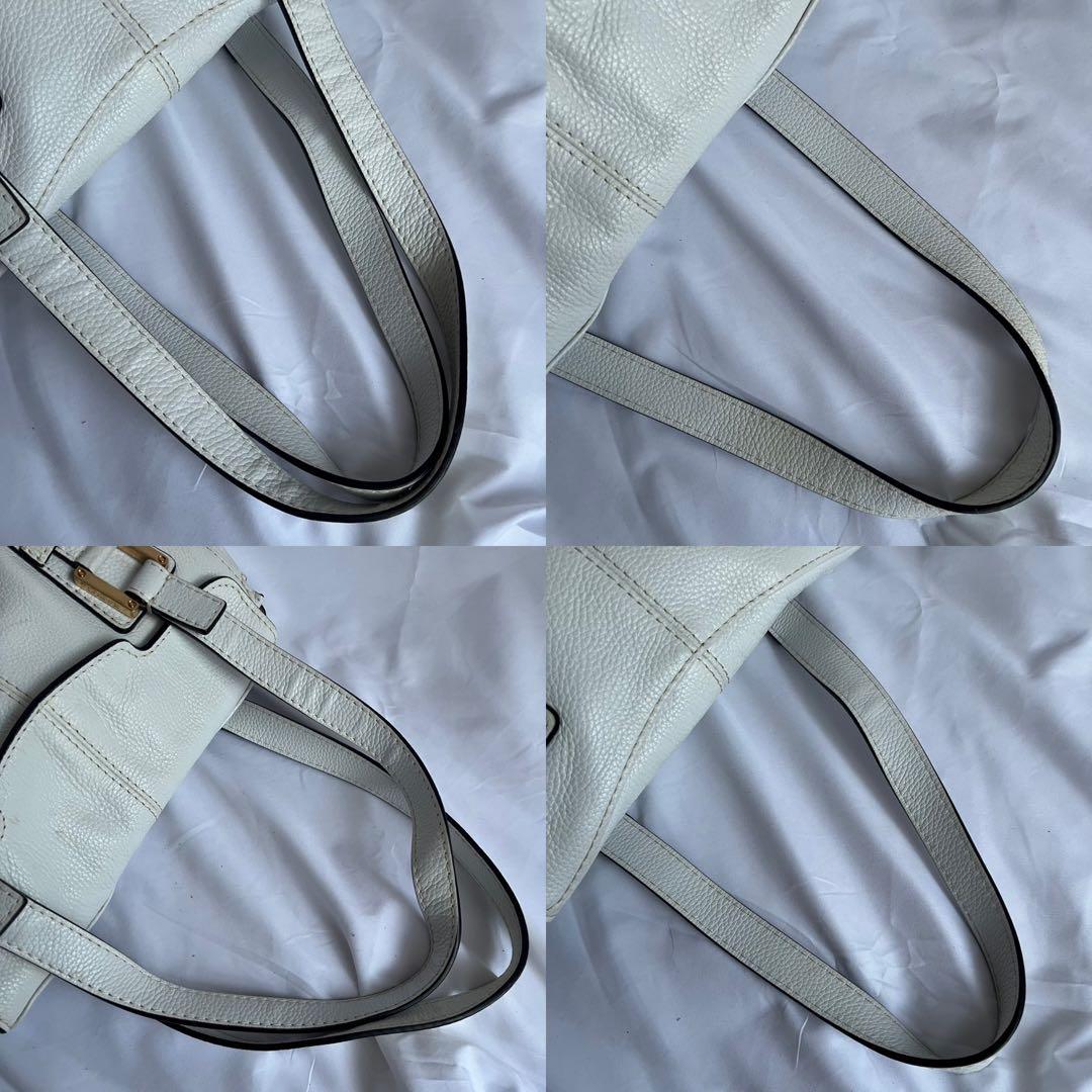 ✨極美品✨　LOEWE アナグラム　トートバッグ　白　ホワイト　レザー　y2k