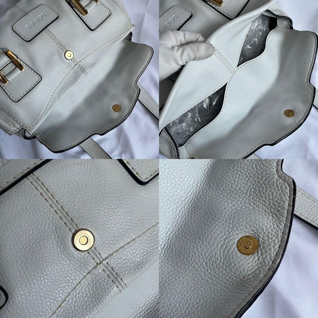 ✨極美品✨　LOEWE アナグラム　トートバッグ　白　ホワイト　レザー　y2k