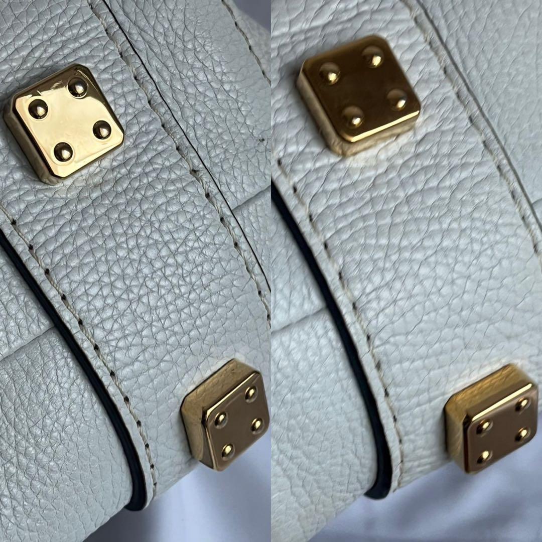 ✨極美品✨　LOEWE アナグラム　トートバッグ　白　ホワイト　レザー　y2k