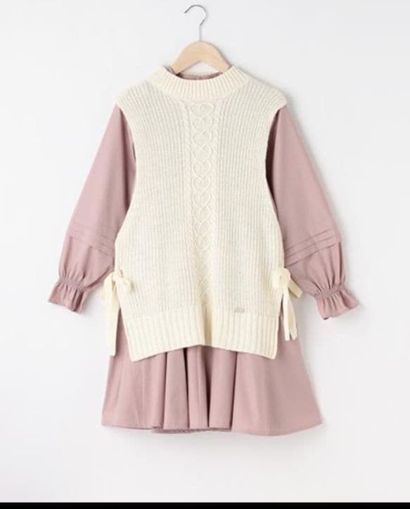 mezzo piano junior❗ニットベスト&ワンピース　size/L❗