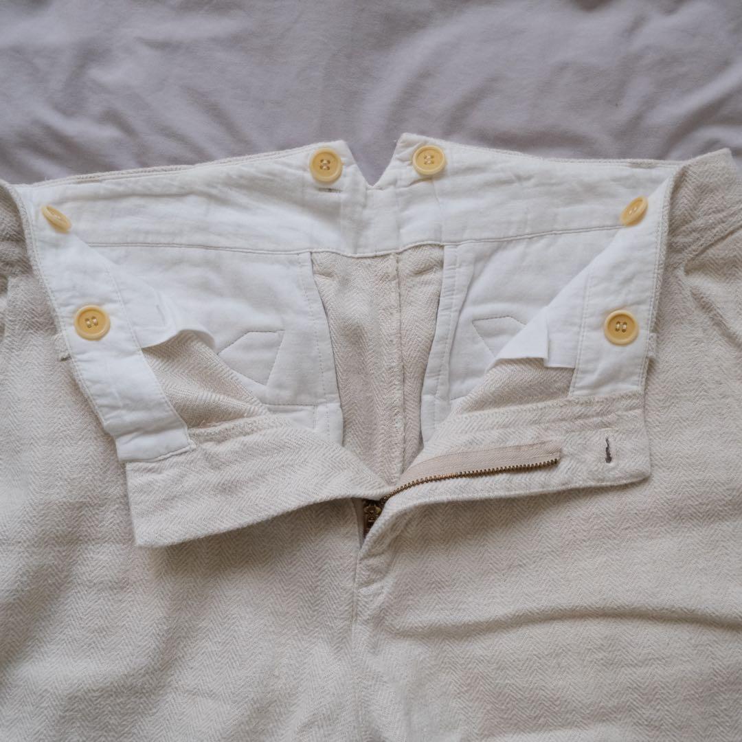 nest Robe CONFECT 日本製 コットンリネンパンツ オフホワイト