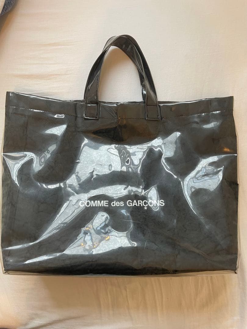 COMME des GARCONS 黒 ビニール トートバッグ