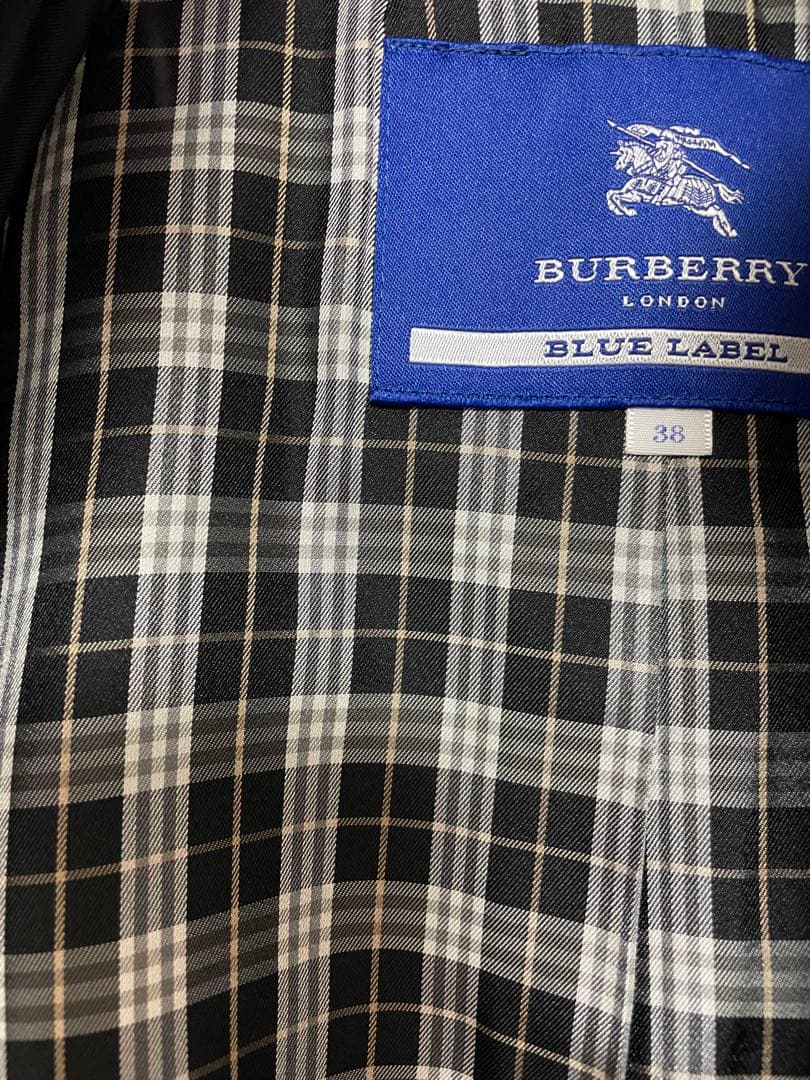 BURBERRY BLUE LABEL ブラックケープコート 38