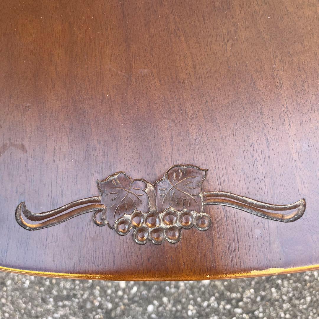 吉川商事 ダイニングチェア　アンティーク　葡萄彫刻　マンガス材