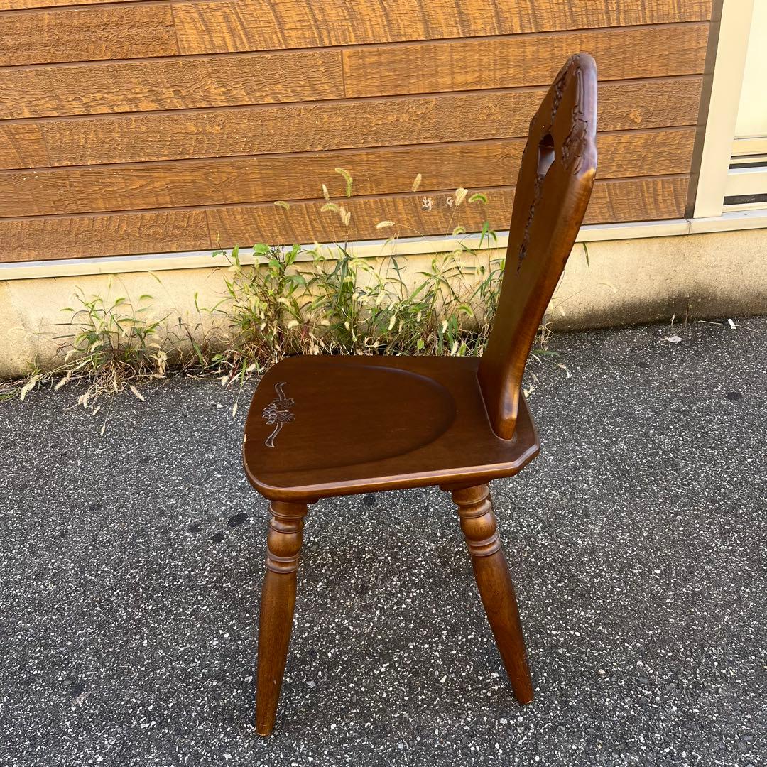 吉川商事 ダイニングチェア　アンティーク　葡萄彫刻　マンガス材