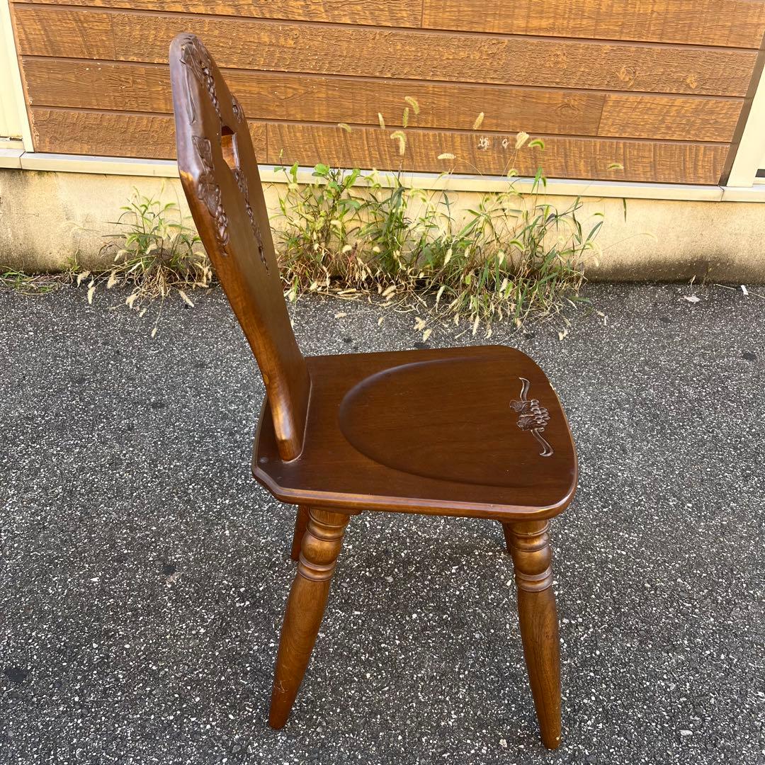 吉川商事 ダイニングチェア　アンティーク　葡萄彫刻　マンガス材