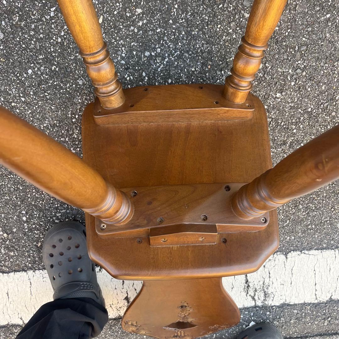 吉川商事 ダイニングチェア　アンティーク　葡萄彫刻　マンガス材