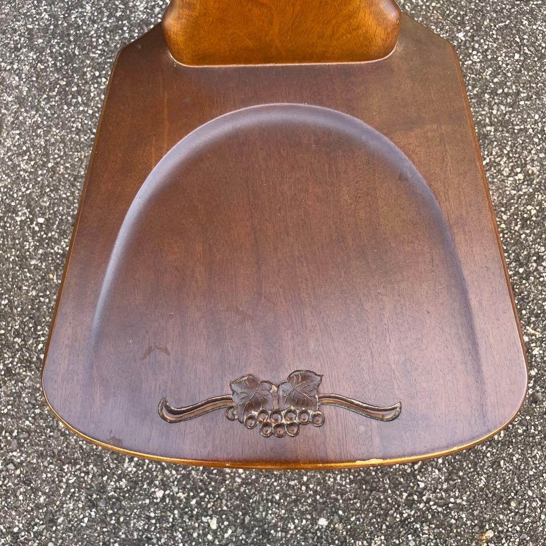 吉川商事 ダイニングチェア　アンティーク　葡萄彫刻　マンガス材