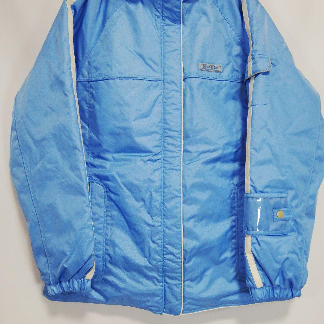 ミスフェニックス レディース スキーウェア ジャケット リフト券入れ L 水色