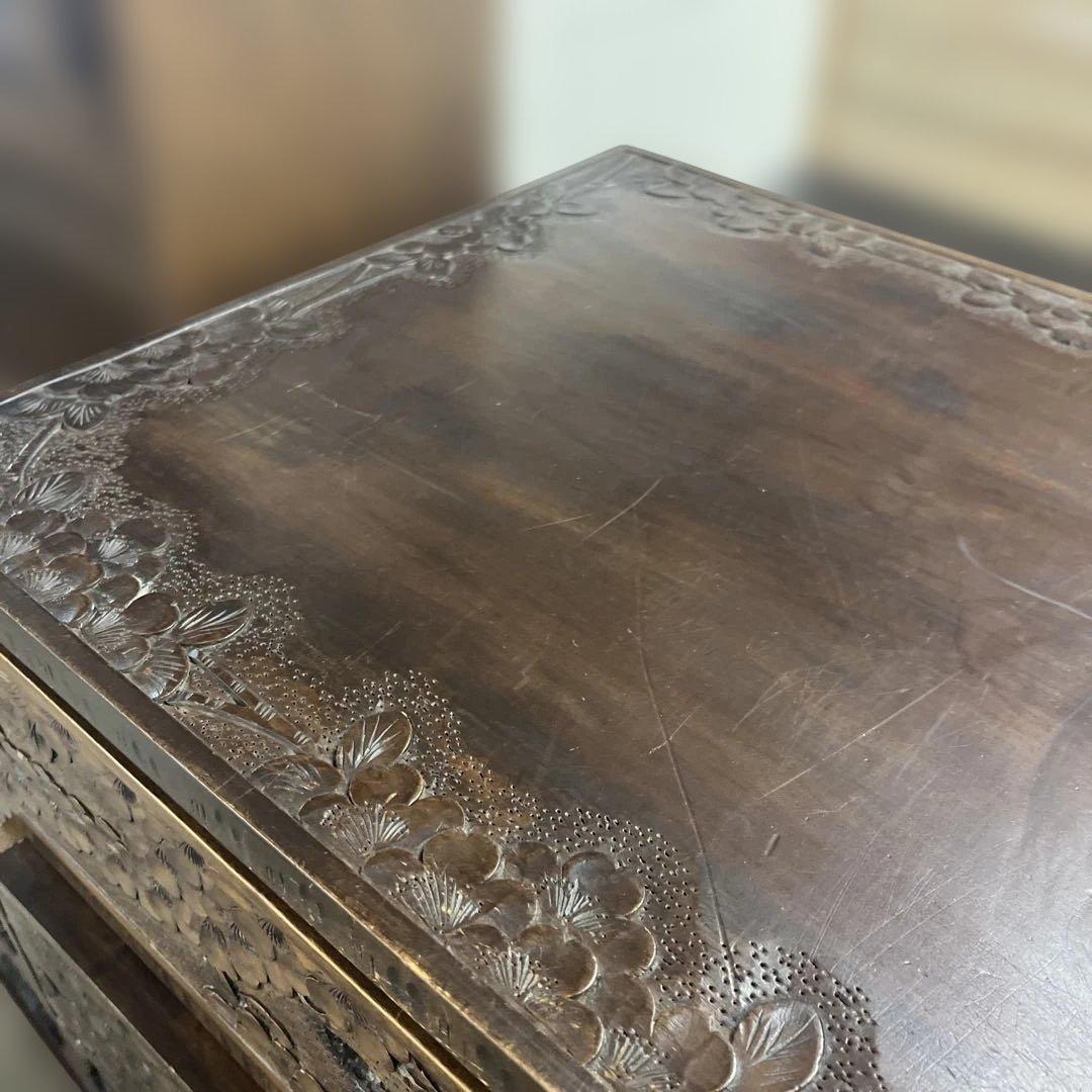 【軽井沢彫】6段チェスト◇程度良好◆