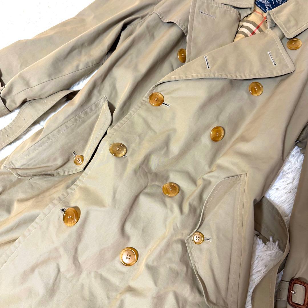 Burberry トレンチコート ノバチェック ロング丈 カーキ 玉虫 L
