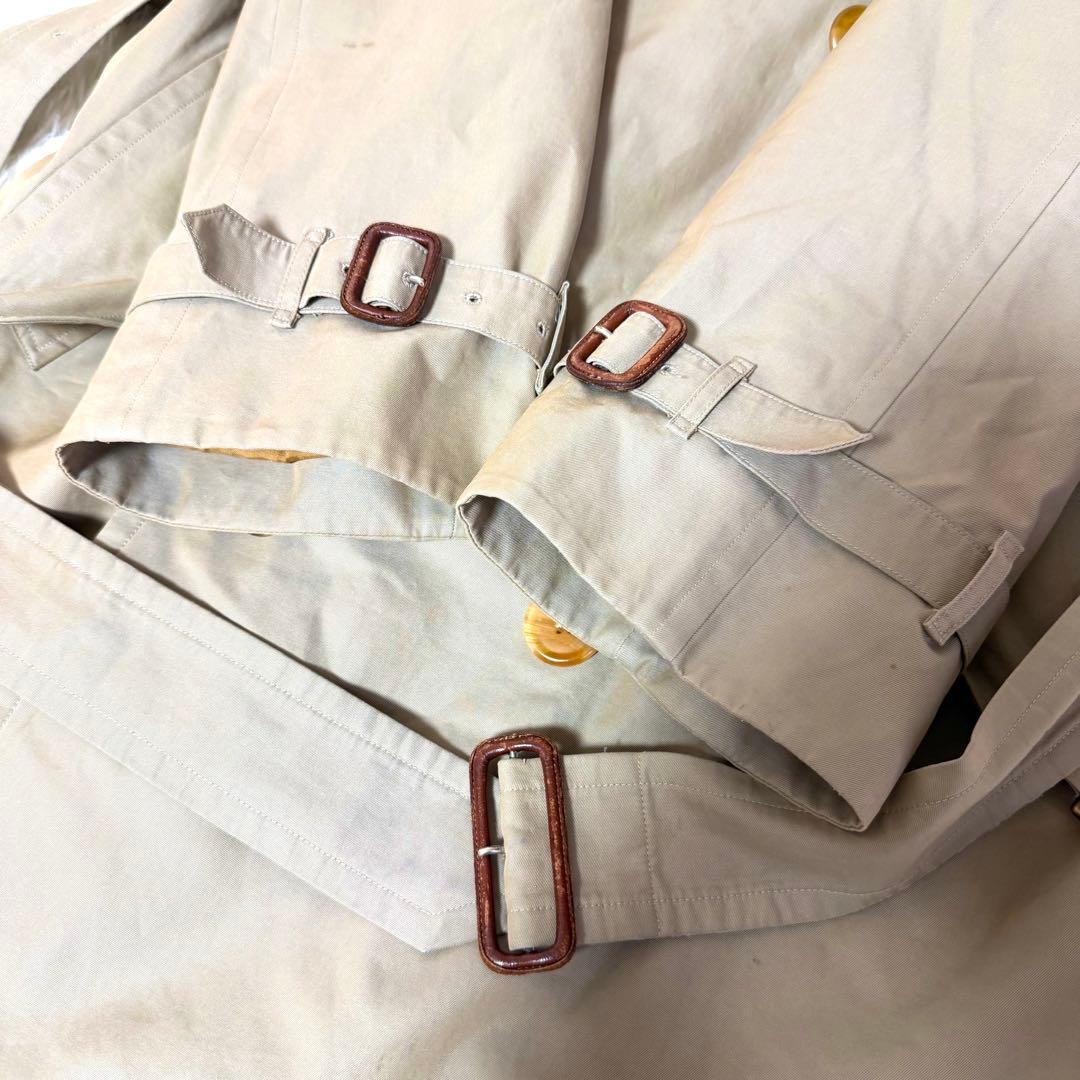 Burberry トレンチコート ノバチェック ロング丈 カーキ 玉虫 L