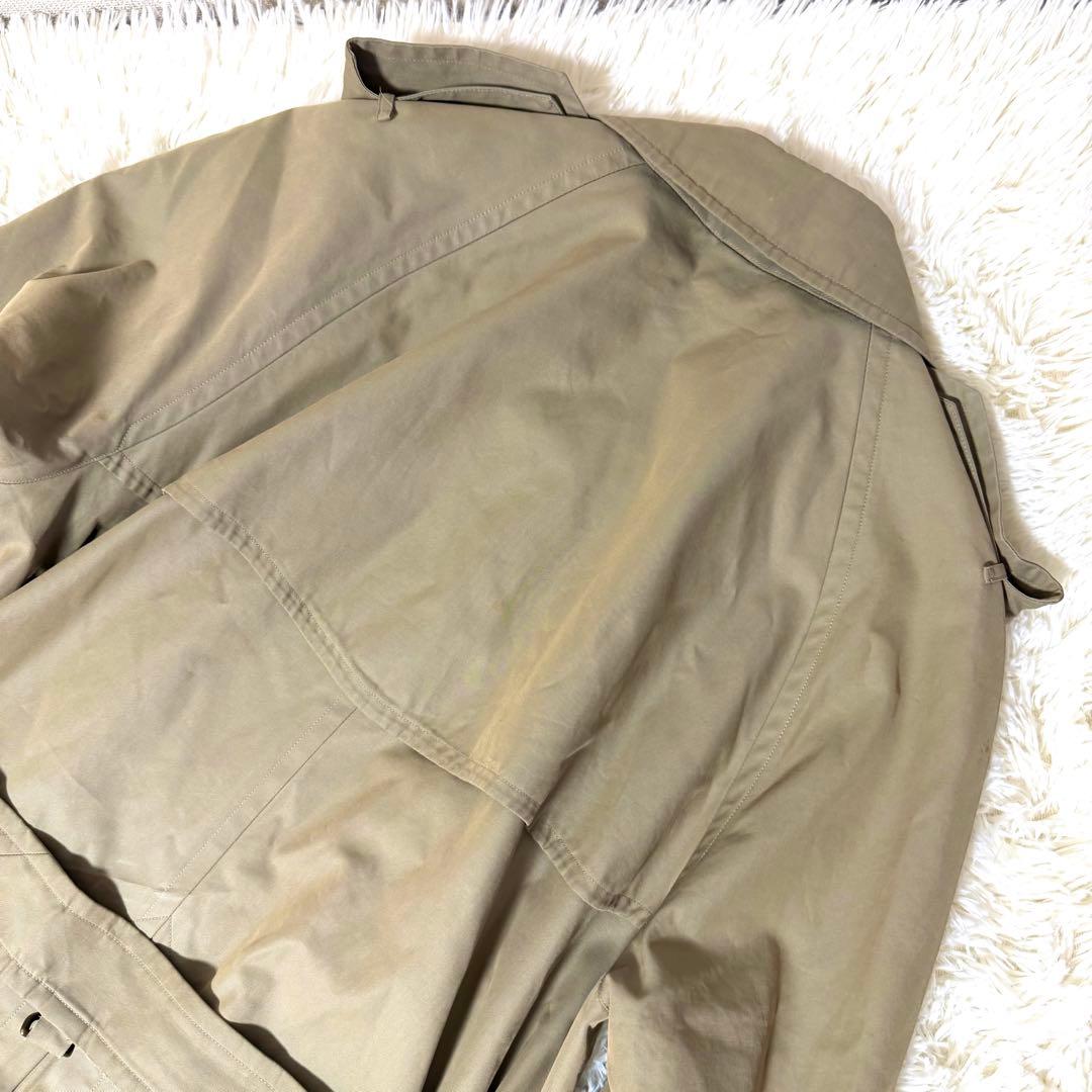 Burberry トレンチコート ノバチェック ロング丈 カーキ 玉虫 L