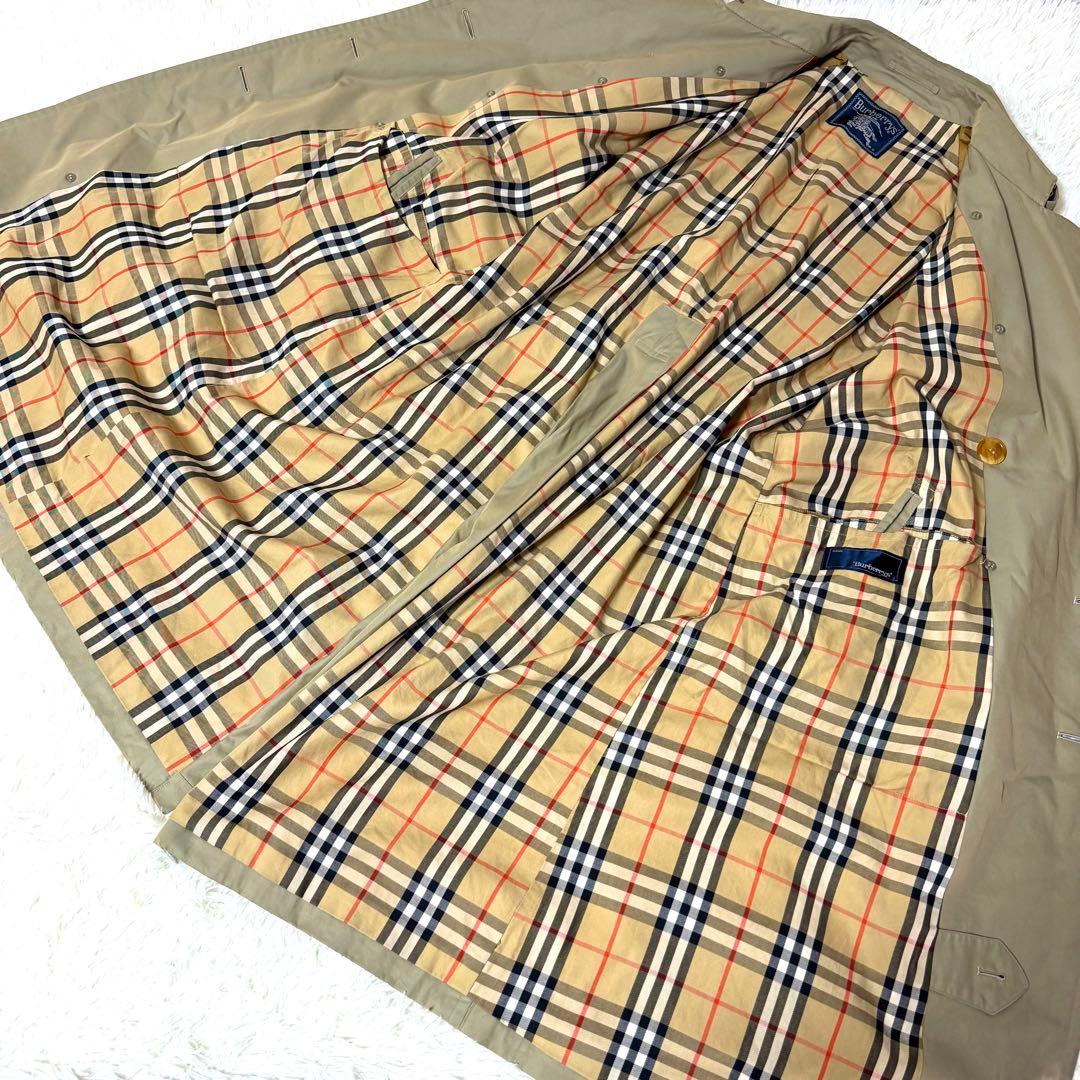Burberry トレンチコート ノバチェック ロング丈 カーキ 玉虫 L