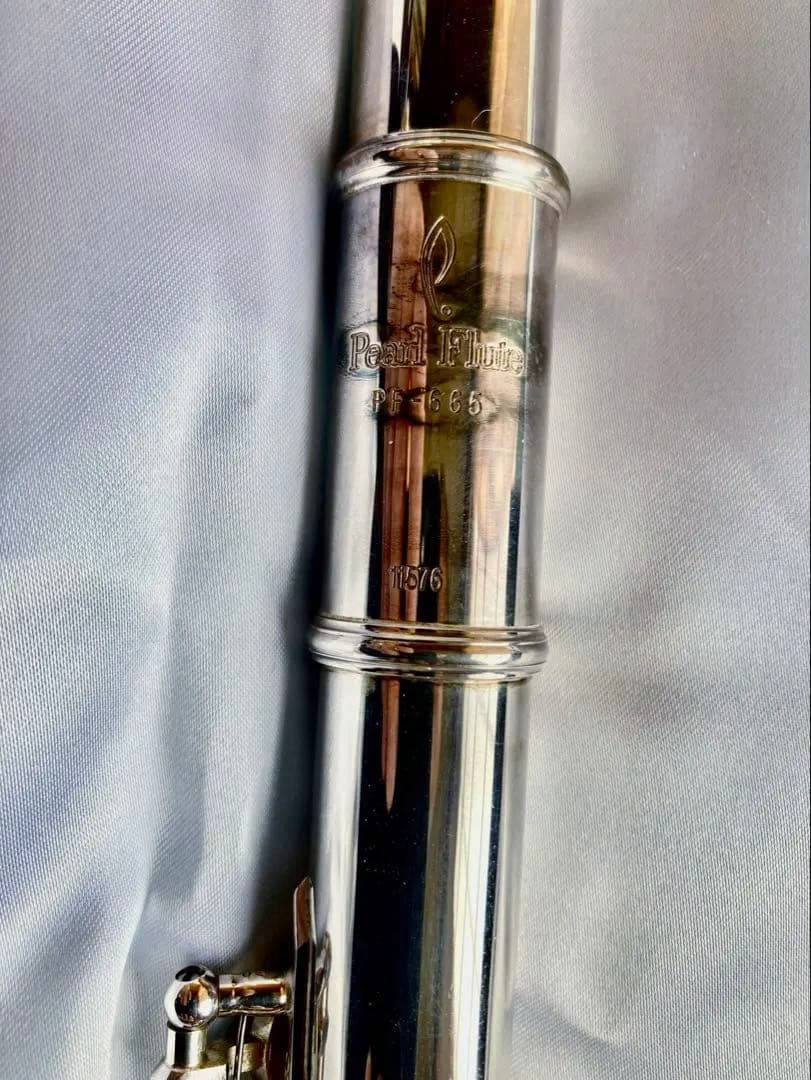 Pearlフルートpf665 頭部管銀製　初級〜中級者