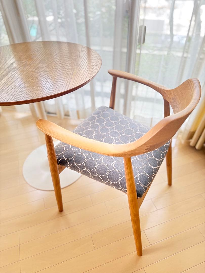 【北欧スタイル】ミナペルホネン　生地使用　イス　ダイニングチェア　家具インテリア