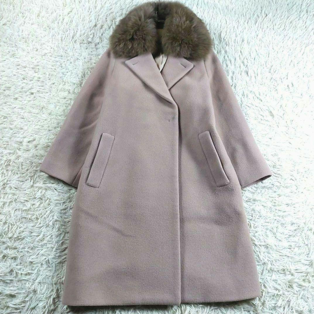 極美品 近年モデル ANAYI フォックスファー ダブルビーバー ロング丈コート