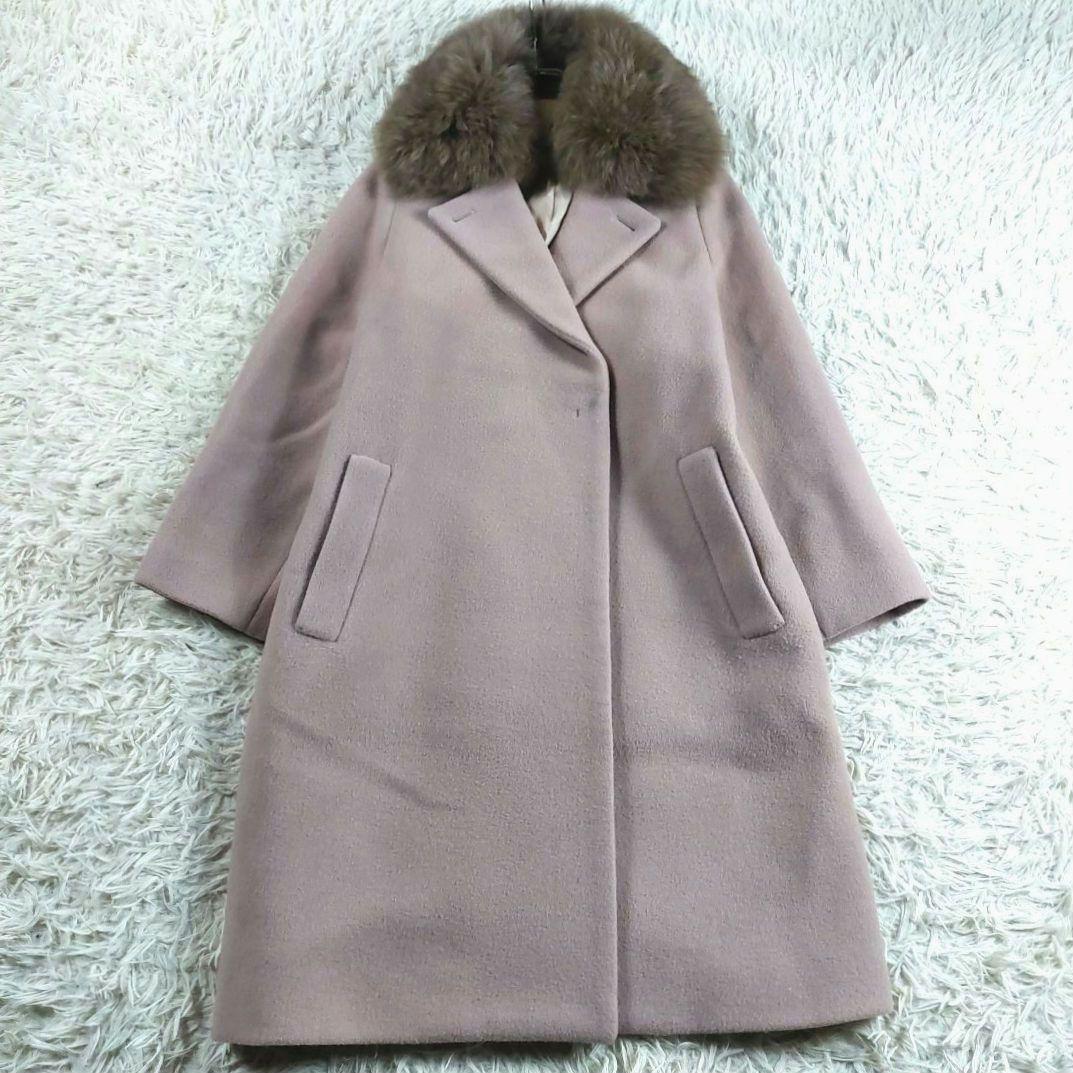 極美品 近年モデル ANAYI フォックスファー ダブルビーバー ロング丈コート