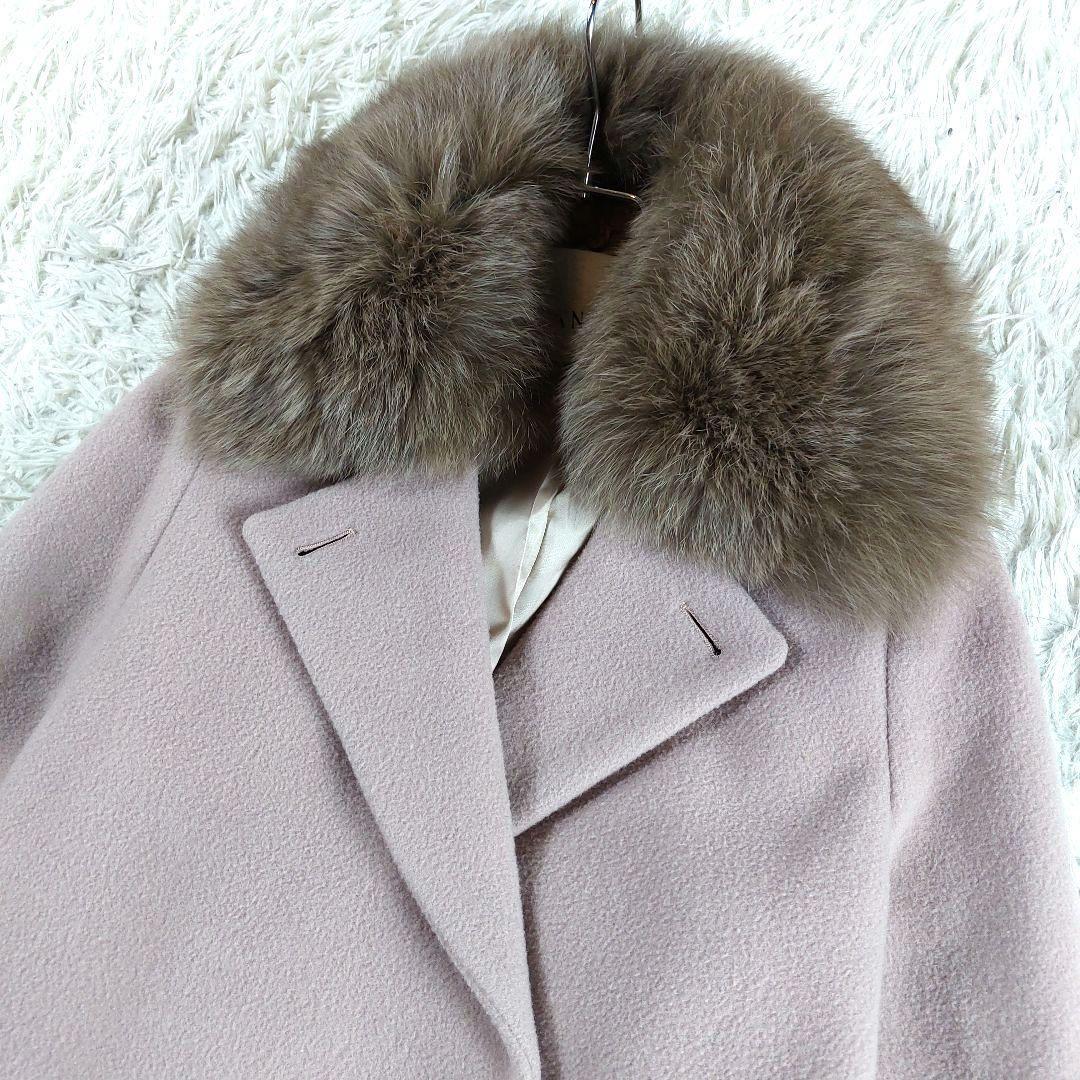 極美品 近年モデル ANAYI フォックスファー ダブルビーバー ロング丈コート