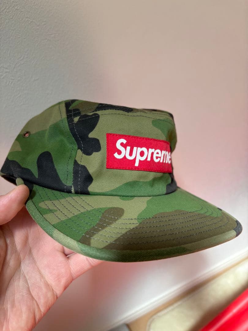 Supreme カモフラージュ フラットブリムキャップ