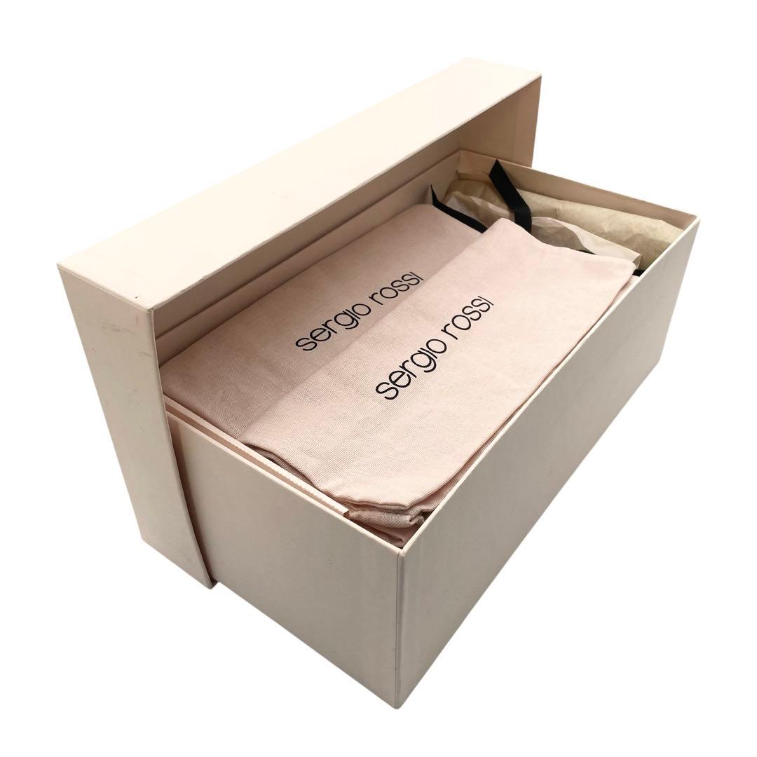 セルジオロッシ sr1 フラット スリッポン シルバー金具 銀 37 付属あり