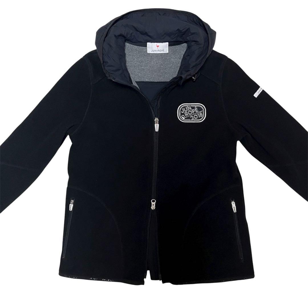美品✨JUN&ROPE 中綿 ジップ パーカー ジャケット ブラック