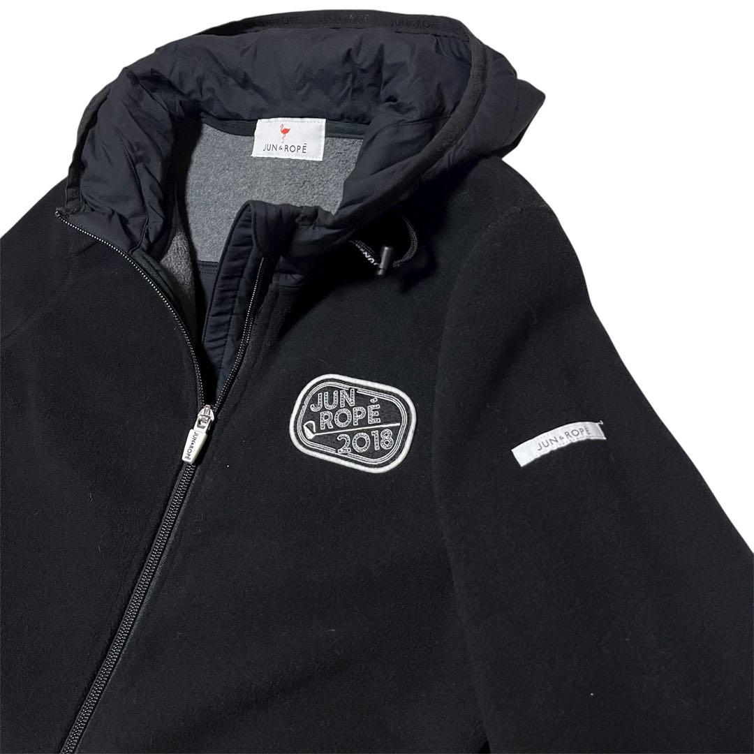 美品✨JUN&ROPE 中綿 ジップ パーカー ジャケット ブラック