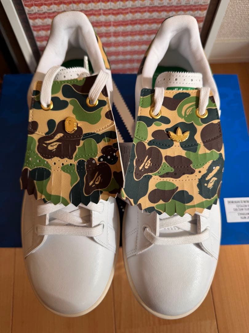 【新品未使用】adidas Stan Smith BAPEコラボ迷彩シューズ