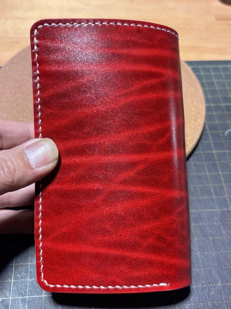 ミドルウォレット　ベルギー産　ルガト　ハンドメイド