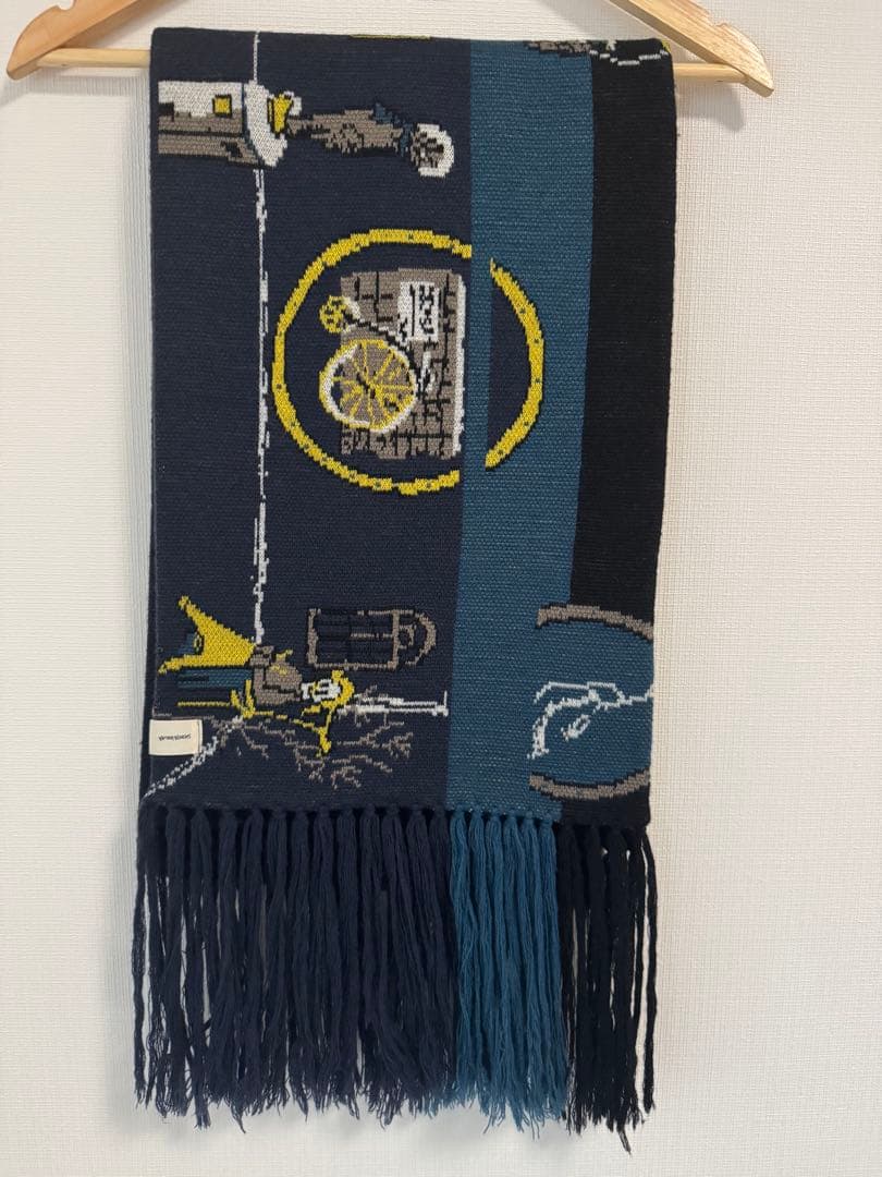 SHINYA KOZUKA 24AWマフラー F ネイビー 紺