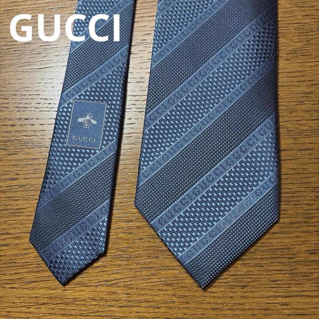 【美品】GUCCI グッチ ネクタイ 蜂bee