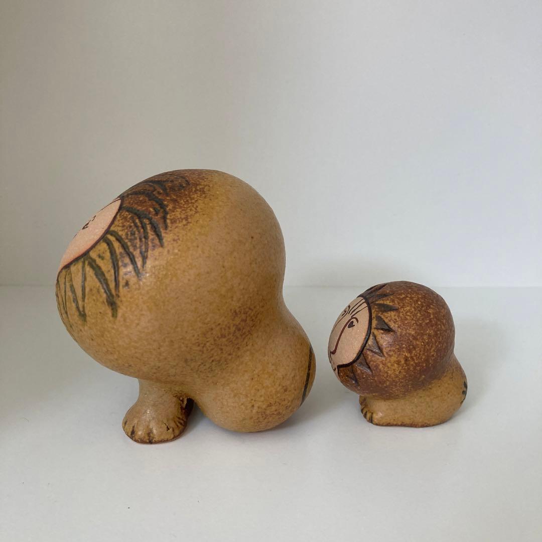 リサ・ラーソン　ライオン　ミディアム＆ミニ　オブジェ　陶器　北欧