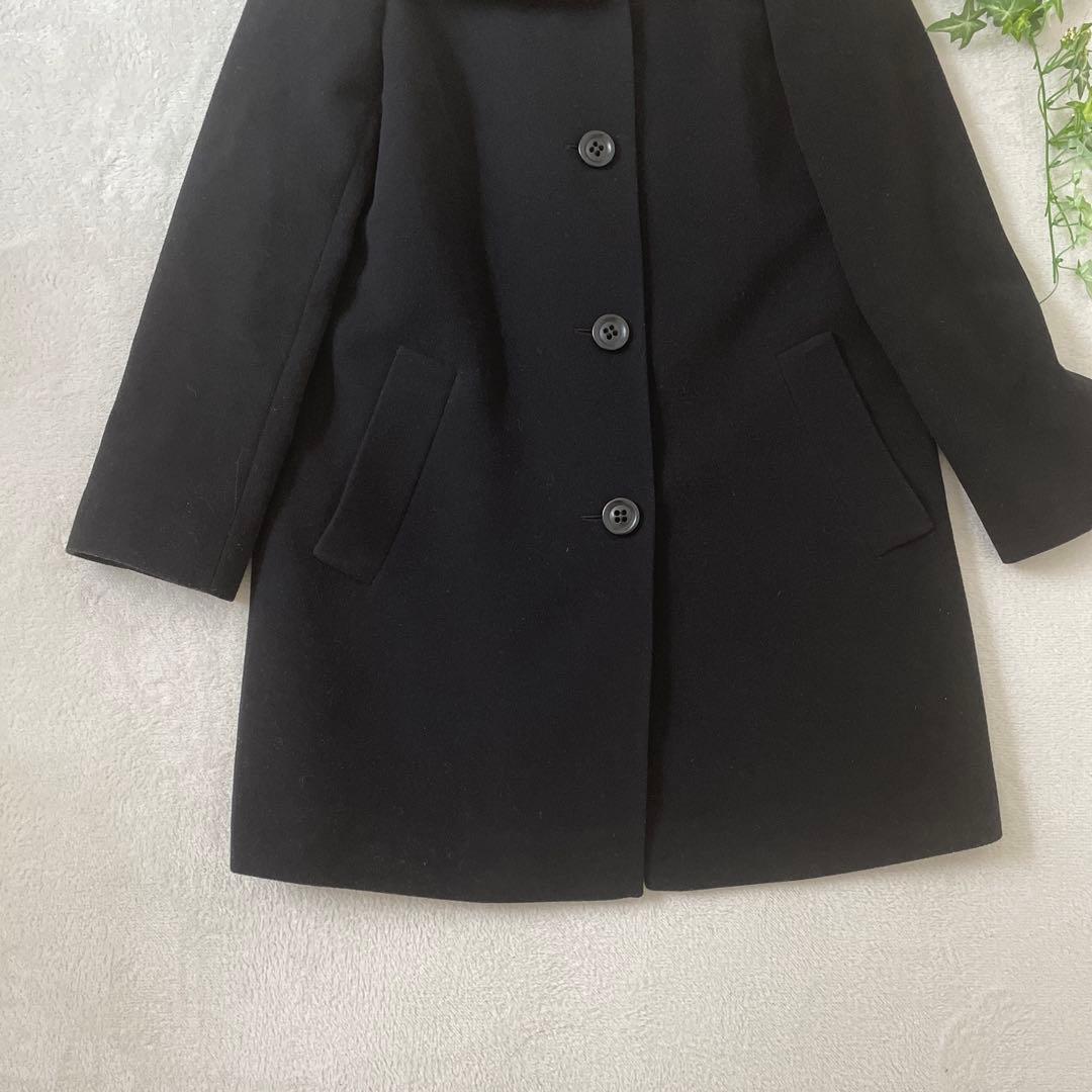 23区　コート　ブラック　40 ウール　カシミヤ　冬