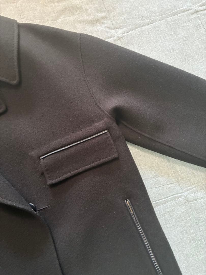 ebure こげ茶ウール ピーコート