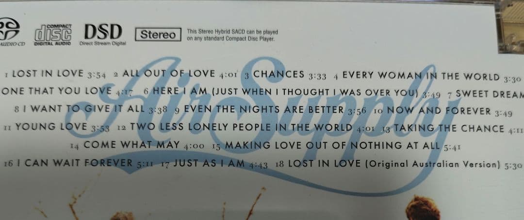 エア•サプライ ベストアルバム / SACD