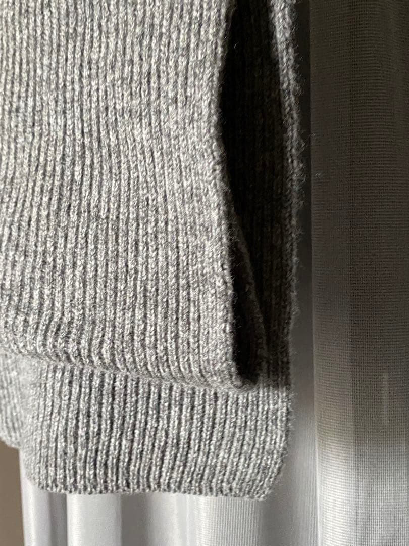 Johnstons of Elgin ウールカシミヤリブマフラー MD.GRY