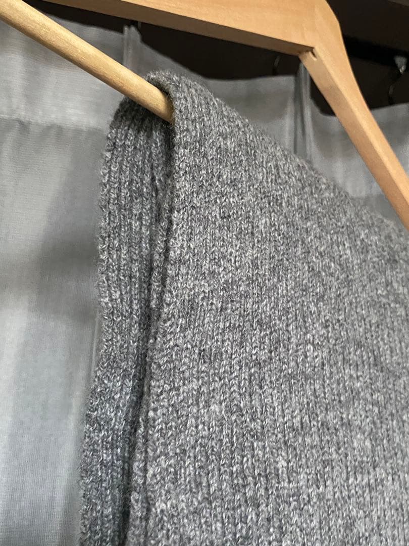 Johnstons of Elgin ウールカシミヤリブマフラー MD.GRY