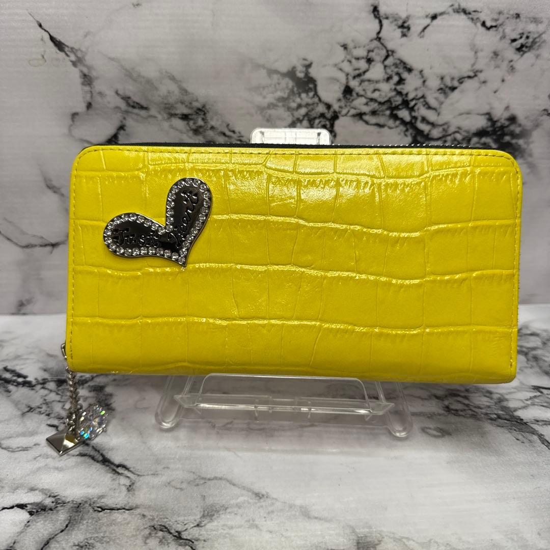 (極美品)大人気、シンクビー、長財布、ラウンドジップ、オールレザー、型押しクロコ