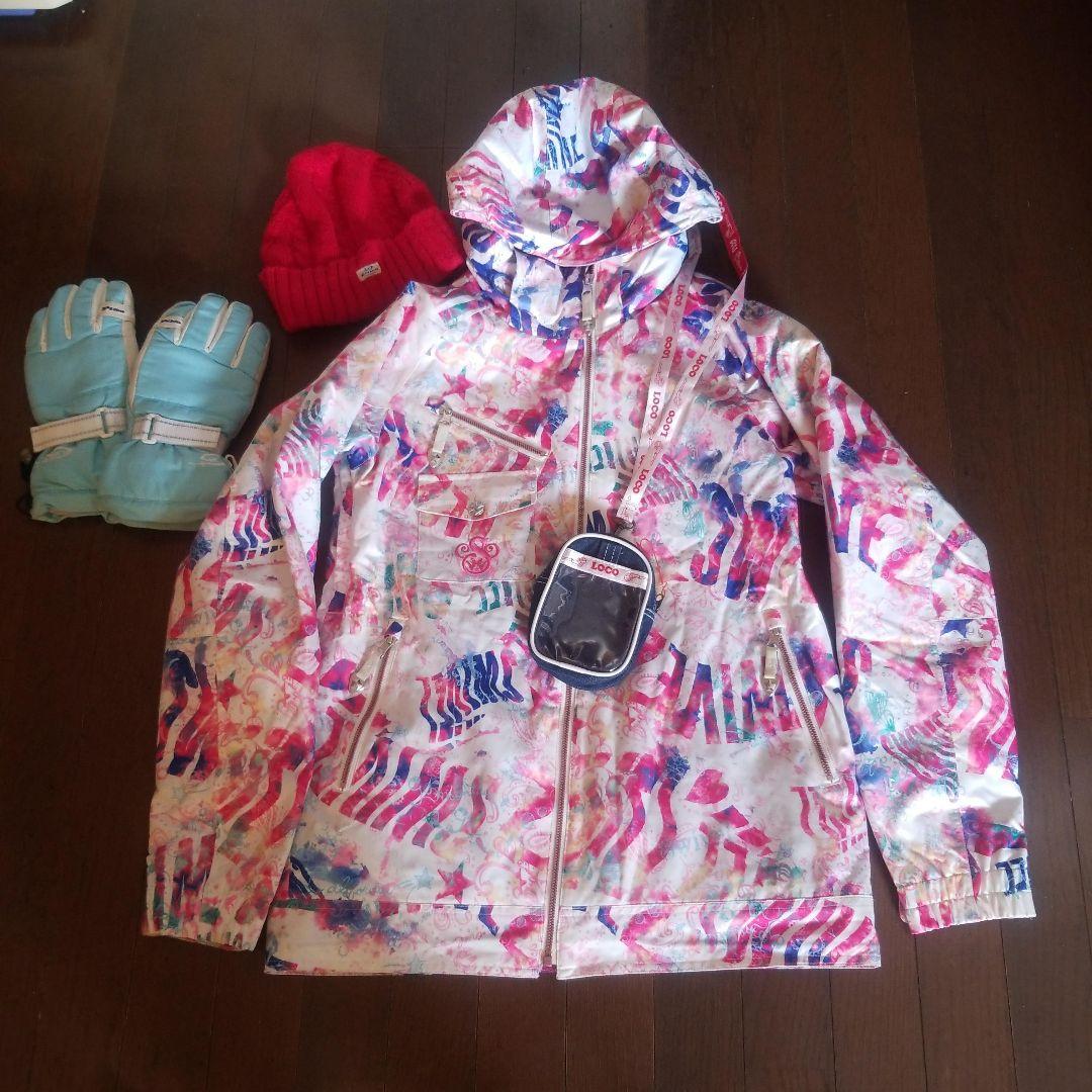 swivel♥ スノーボードウェア　ジャケット　スキーＬ　M　マルチカラー