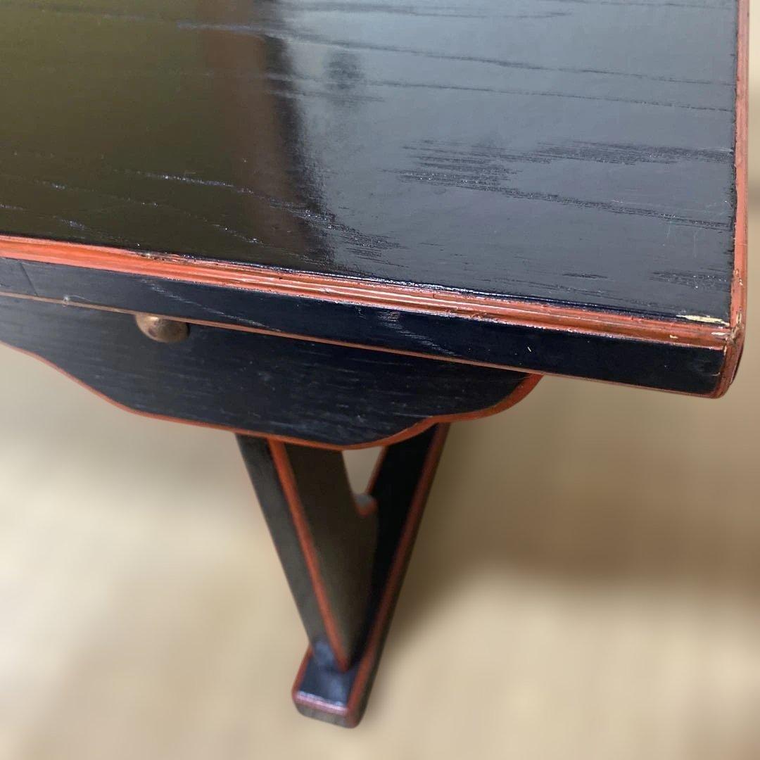 古物　朱書き「二月堂　食堂」　机　座卓