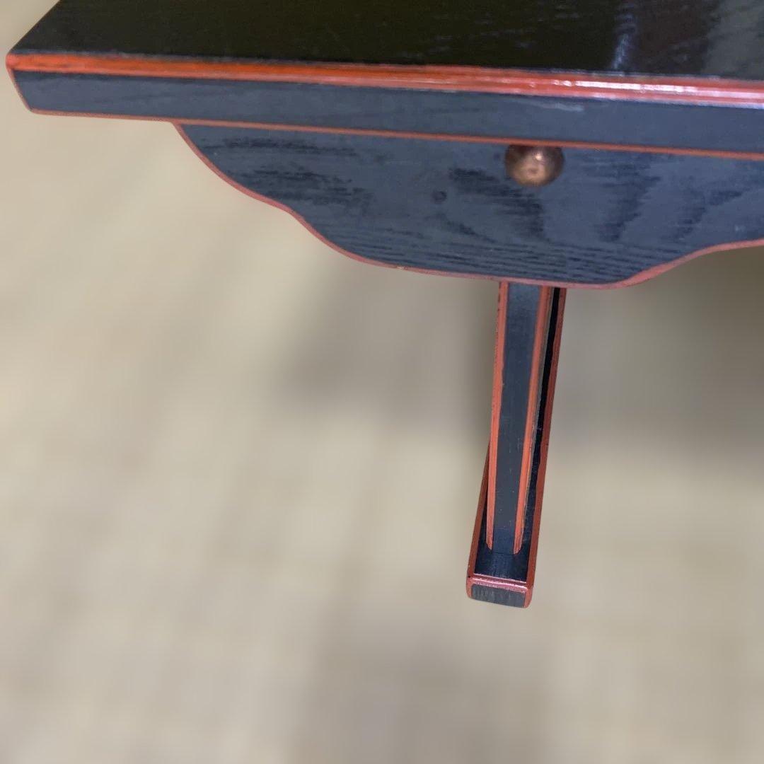 古物　朱書き「二月堂　食堂」　机　座卓