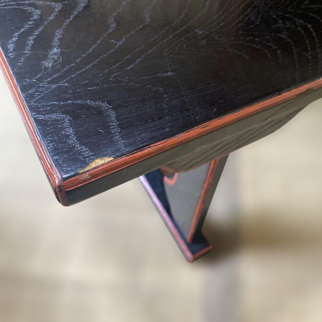 古物　朱書き「二月堂　食堂」　机　座卓