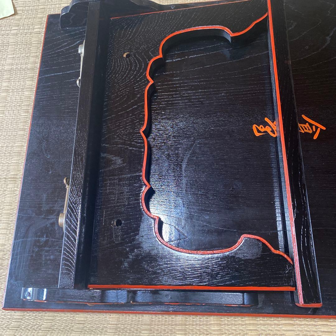 古物　朱書き「二月堂　食堂」　机　座卓