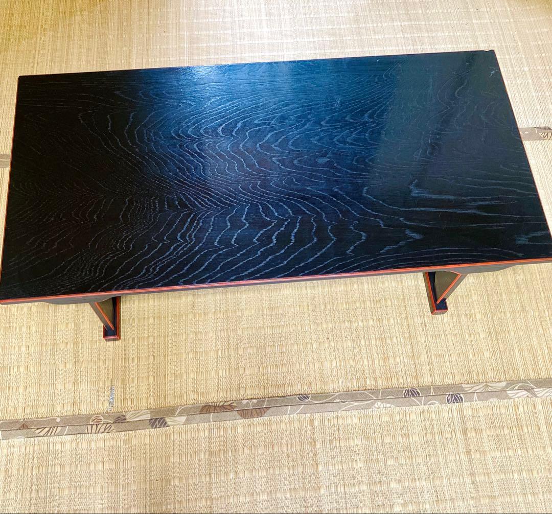 古物　朱書き「二月堂　食堂」　机　座卓