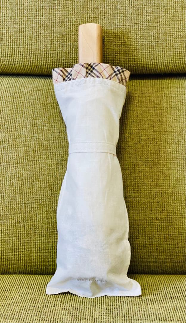 【未使用】バーバリー　日傘　折りたたみ　ノバチェック　ロゴ　傘袋付き