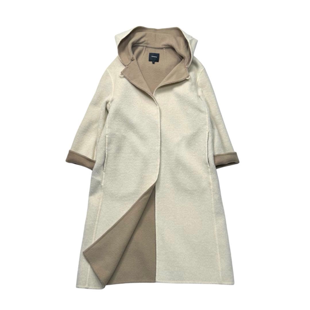 定価8.6万 近年タグ セオリー ダブルフェイス アルパカ シャギー コート