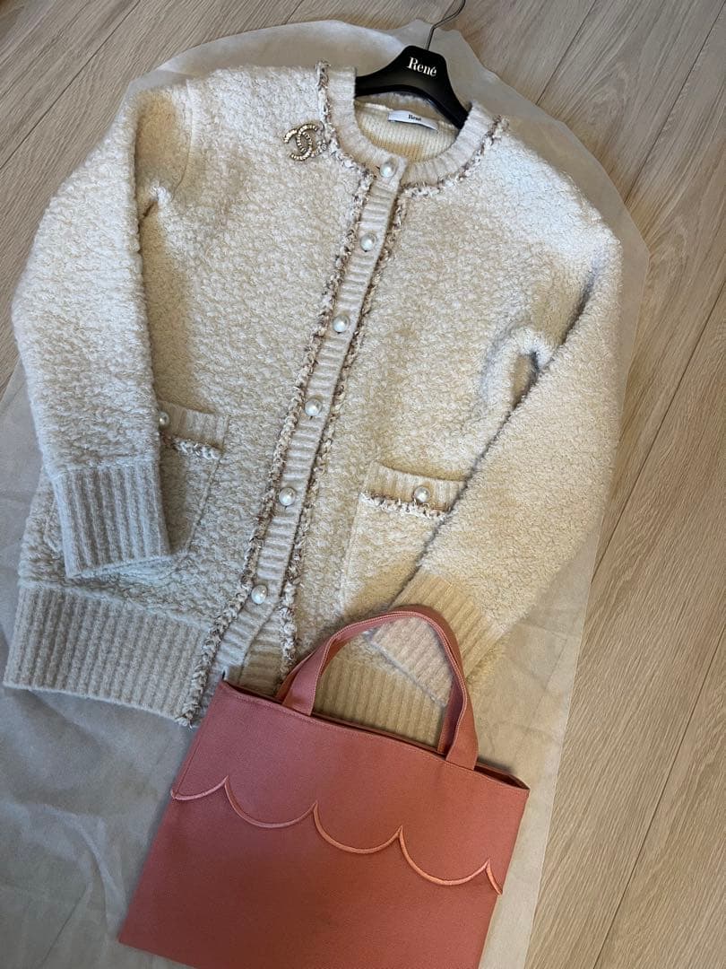 René（ルネ）　2023年モデルプードルニットカーディガン　34