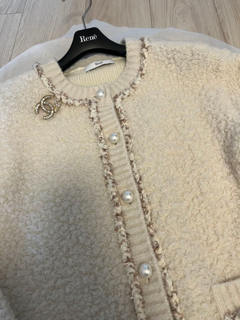 René（ルネ）　2023年モデルプードルニットカーディガン　34