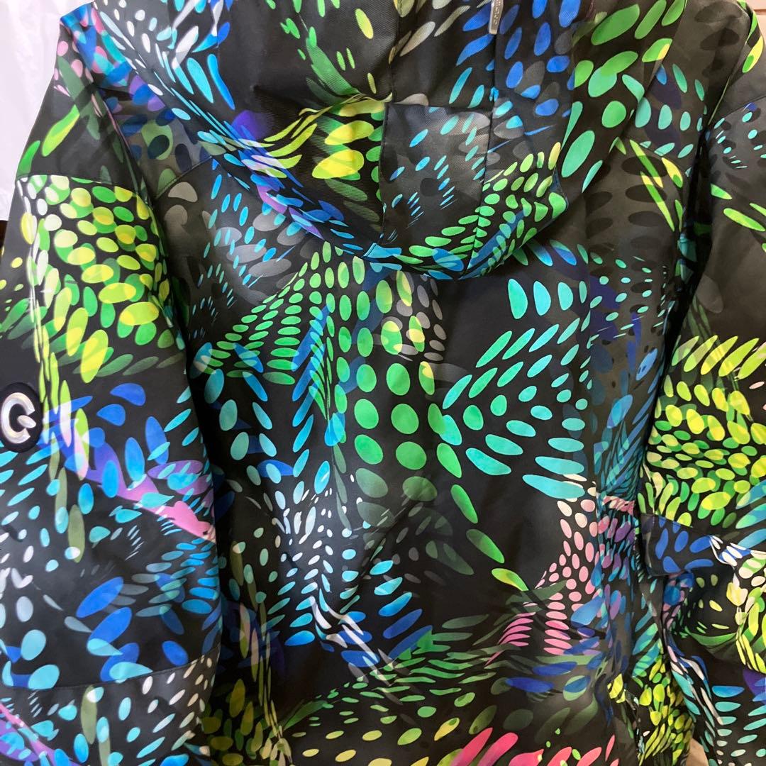 goldwin スキーウェア　上下　セットアップ　青　幾何学模様　男女兼用　L