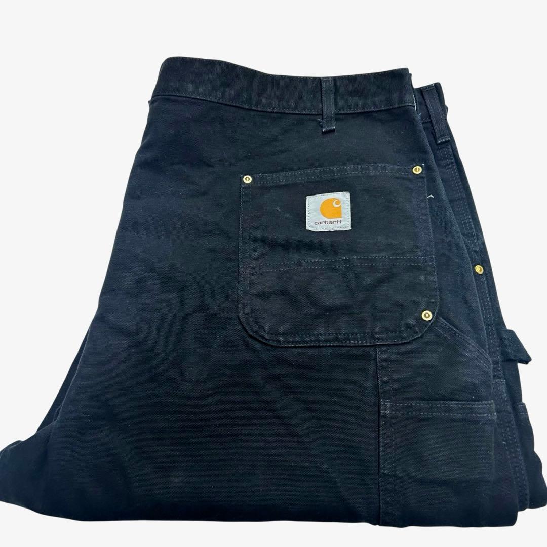 ◾️カーハート◾️made in USA ◾️ブラック◾️ダブルニーペインターパンツ◾️